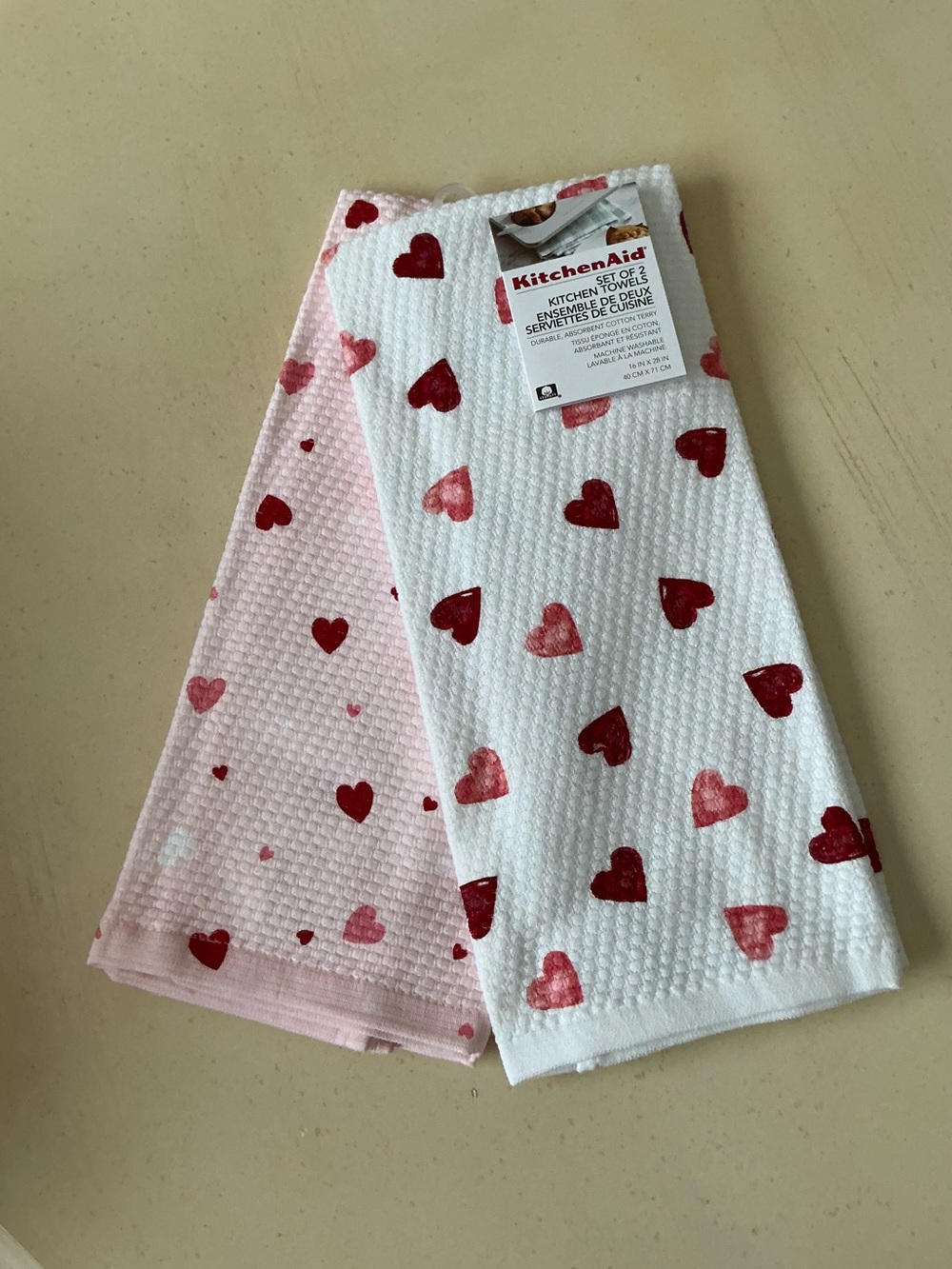 NWT KitchenAid Valentine Hearts Dish Towels ❤️ 💕